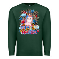 Sports Green Merica is magical 4th of july Premium Sweatshirt - CowGirlArtShop