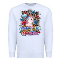 White Merica is magical 4th of july Premium Sweatshirt - CowGirlArtShop