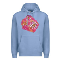 Colony Blue v.d  lavender and lotus patches Premium Hoodie - AdoDesignShop