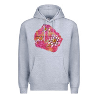 Heather Grey v.d  lavender and lotus patches Premium Hoodie - AdoDesignShop