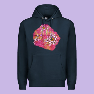 V.d  Lavender And Lotus Patches Premium Hoodie Designed By Adodesignshop