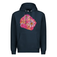 Navy v.d  lavender and lotus patches Premium Hoodie - AdoDesignShop
