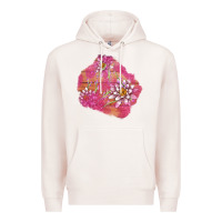Pale Pink v.d  lavender and lotus patches Premium Hoodie - AdoDesignShop