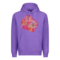 Purple v.d  lavender and lotus patches Premium Hoodie - AdoDesignShop