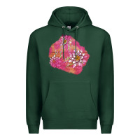 Sports Green v.d  lavender and lotus patches Premium Hoodie - AdoDesignShop