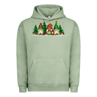 Pigment Oil Green Christmas gnomes Urban Hoodie - Jasminsmagicworld