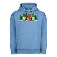 Pigment Pebble Blue Christmas gnomes Urban Hoodie - Jasminsmagicworld