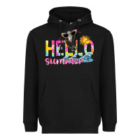 Black hello summer Heavyweight Hoodie - texasbilliewilder