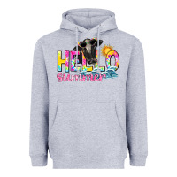Heather Grey hello summer Heavyweight Hoodie - texasbilliewilder