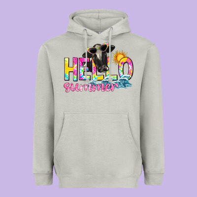 Hello Summer Heavyweight Hoodie Designed By Texasbilliewilder