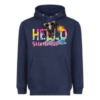 Navy hello summer Heavyweight Hoodie - texasbilliewilder