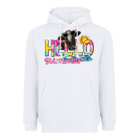 White hello summer Heavyweight Hoodie - texasbilliewilder