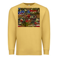 Antique Gold Hunting leopard USA flag tumbler 4th of july Premium Sweatshirt - Neo Western