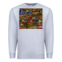 Heather Grey Hunting leopard USA flag tumbler 4th of july Premium Sweatshirt - Neo Western