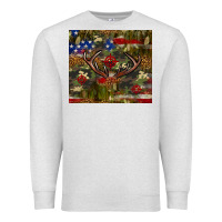 Oatmeal Heather Hunting leopard USA flag tumbler 4th of july Premium Sweatshirt - Neo Western