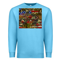 Ocean Blue Hunting leopard USA flag tumbler 4th of july Premium Sweatshirt - Neo Western