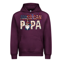 Mauve Wine american papa with gnome Urban Hoodie - NancyCooperArtShop