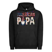 Pigment Black american papa with gnome Urban Hoodie - NancyCooperArtShop