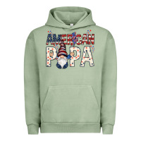Pigment Oil Green american papa with gnome Urban Hoodie - NancyCooperArtShop