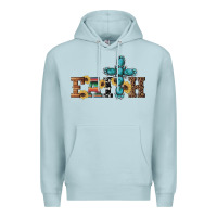 Blue Mist western gemstone cross faith Premium Hoodie - Artiststas