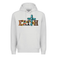 Dove Grey western gemstone cross faith Premium Hoodie - Artiststas