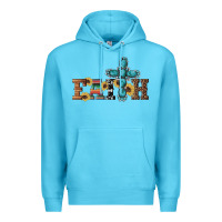 Ocean Blue western gemstone cross faith Premium Hoodie - Artiststas