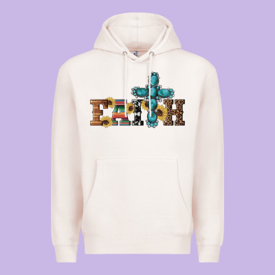 Western Gemstone Cross Faith Premium Hoodie Designed By Artiststas