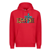 Red western gemstone cross faith Premium Hoodie - Artiststas