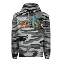 Slate Camo western gemstone cross faith Premium Hoodie - Artiststas