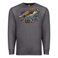 Charcoal Heather just a girl who loves turtles Premium Sweatshirt - SublimationCraftShop