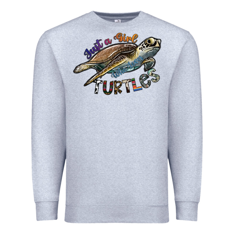 Just A Girl Who Loves Turtles Premium Sweatshirt by SublimationCraftShop | Teevron