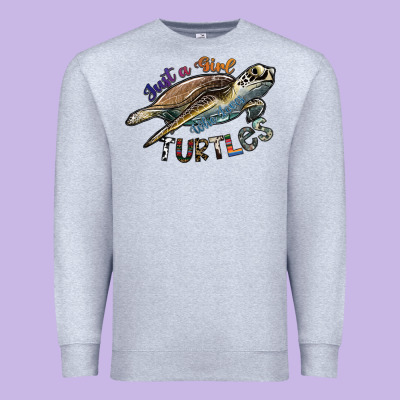 Just A Girl Who Loves Turtles Premium Sweatshirt Designed By Sublimationcraftshop