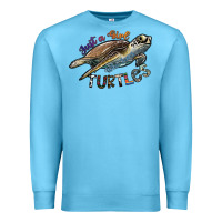 Ocean Blue just a girl who loves turtles Premium Sweatshirt - SublimationCraftShop