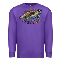 Purple just a girl who loves turtles Premium Sweatshirt - SublimationCraftShop