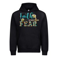 Black faith over fear with cross Urban Hoodie - BarkalooDesign