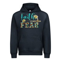 Navy faith over fear with cross Urban Hoodie - BarkalooDesign
