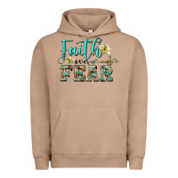 Pigment Burro faith over fear with cross Urban Hoodie - BarkalooDesign