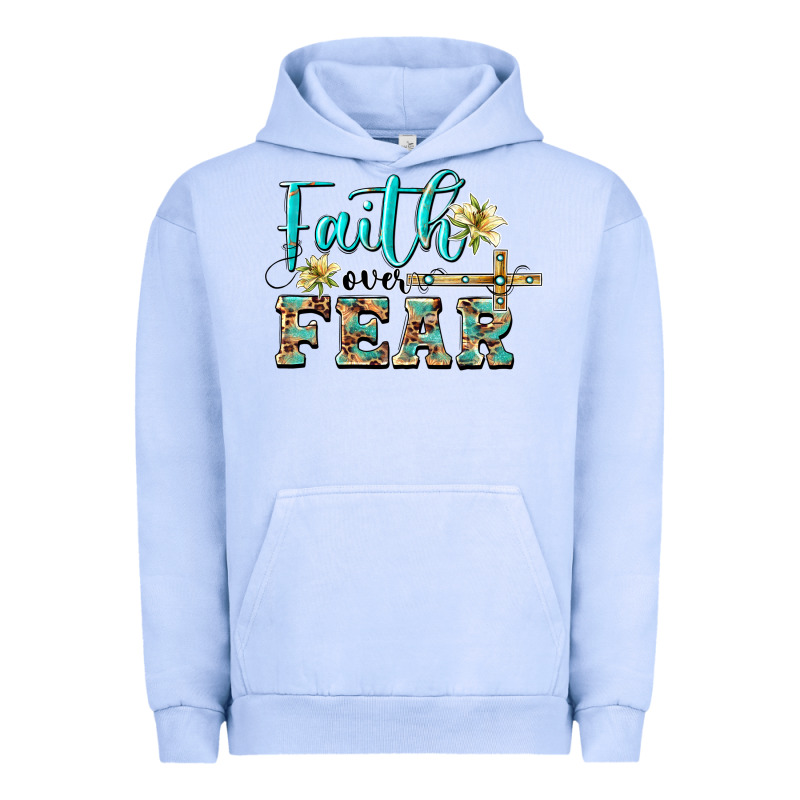 Faith Over Fear With Cross Urban Hoodie by BarkalooDesign | Teevron