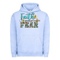 Pigment Grape Ice faith over fear with cross Urban Hoodie - BarkalooDesign