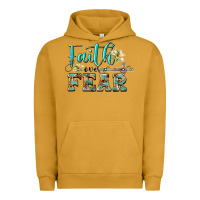Pigment Peanut Butter faith over fear with cross Urban Hoodie - BarkalooDesign