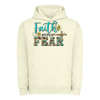 Pigment Pistachio faith over fear with cross Urban Hoodie - BarkalooDesign