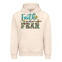 Sandshell faith over fear with cross Urban Hoodie - BarkalooDesign