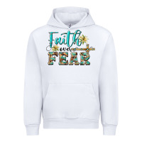 White faith over fear with cross Urban Hoodie - BarkalooDesign