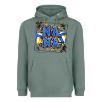 Sage volleyball nana with leopard Heavyweight Hoodie - Zillion Design Studio
