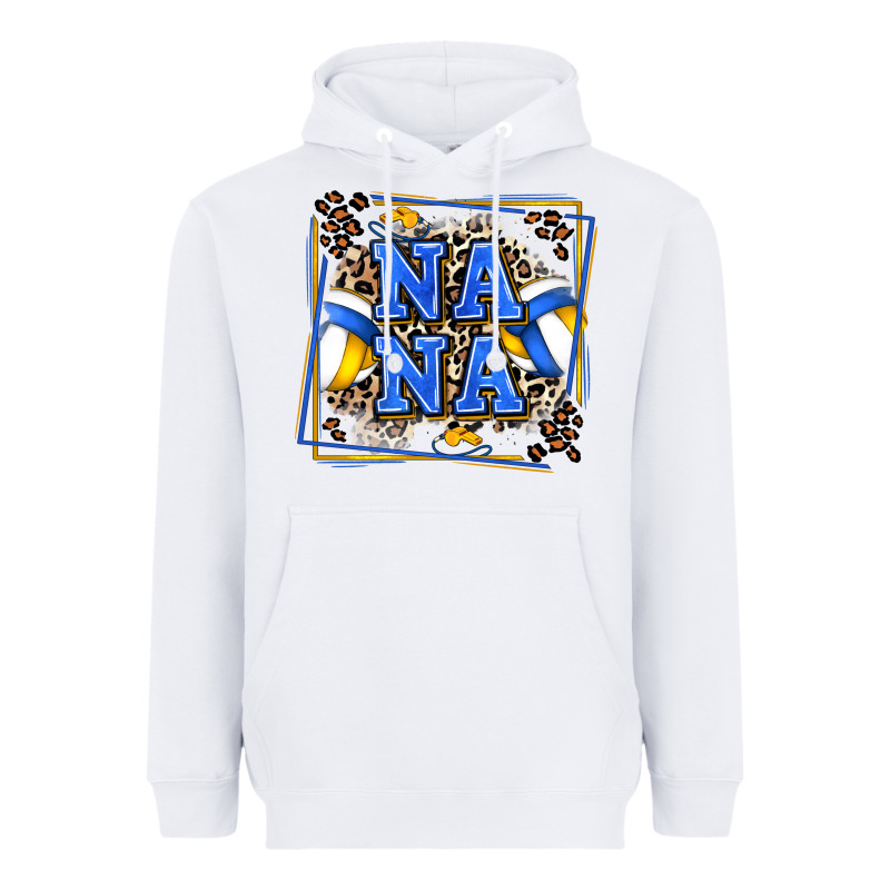Volleyball Nana With Leopard Heavyweight Hoodie by Zillion Design Studio | Teevron