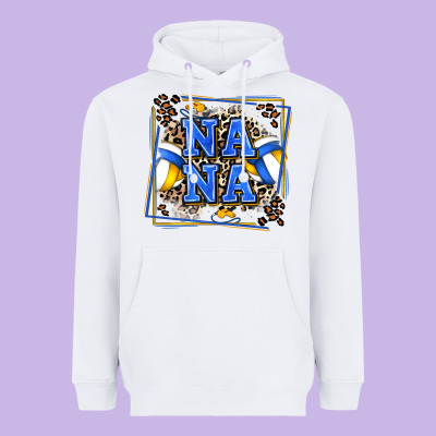 Volleyball Nana With Leopard Heavyweight Hoodie Designed By Zillion Design Studio