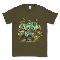 Army Green mama bear trees Classic Tee - BarkalooDesign