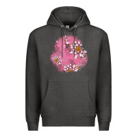 Charcoal Heather lotus patches Premium Hoodie - AdoDesignShop
