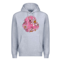 Heather Grey lotus patches Premium Hoodie - AdoDesignShop