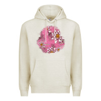 Oatmeal Heather lotus patches Premium Hoodie - AdoDesignShop